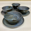pottery_Stormy blue and chambray soup bowls and sandwich plates